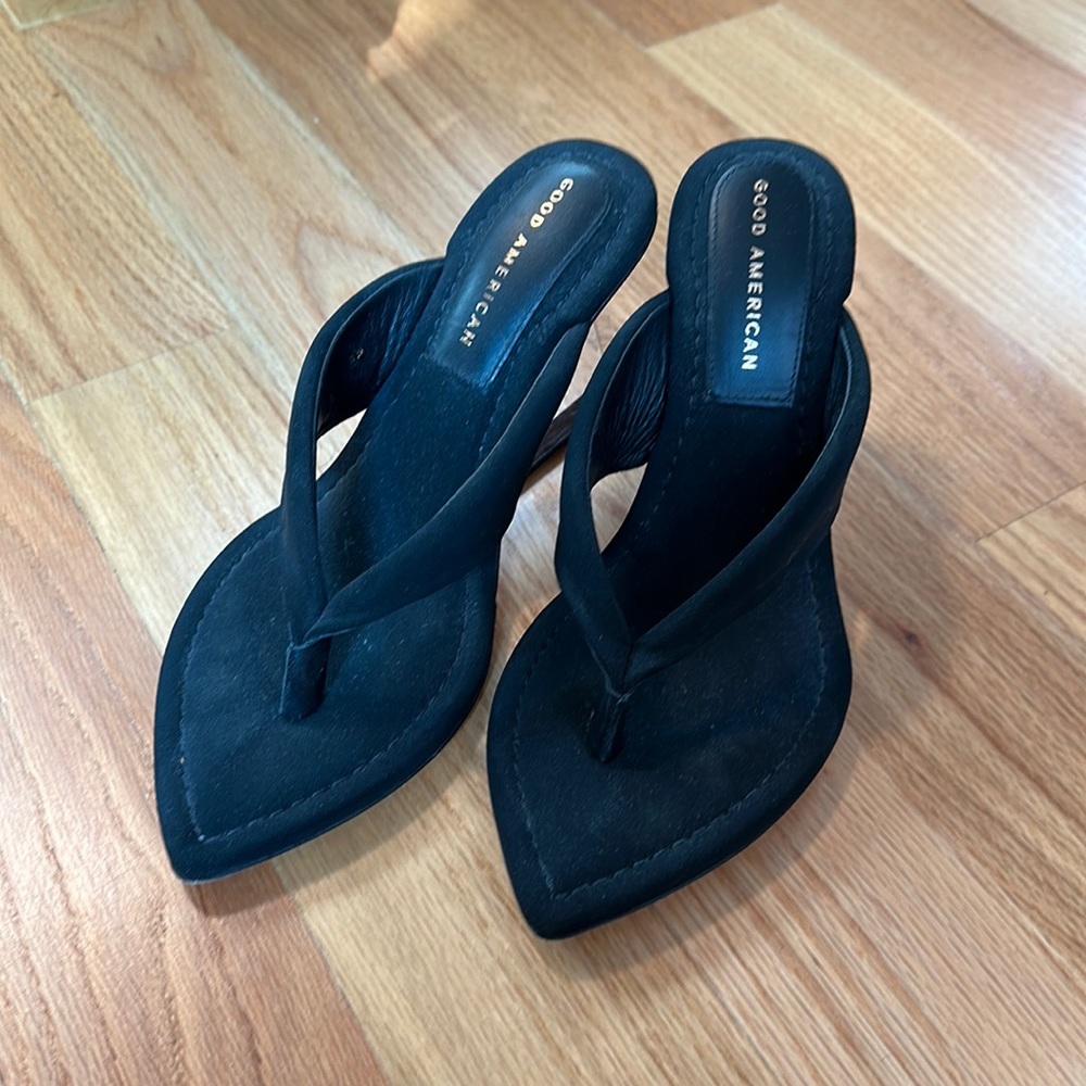 Good American Pointed Sandal Heels